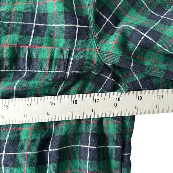 Tommy Hilfiger Green plaid women's partial button-down long sleeve shirt size Sm - Picture 8 of 10